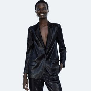 ZARA shiny suit jacket